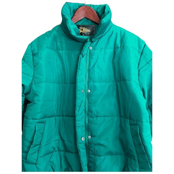 2Blue Denim Co. Weather-Proof Puffer Jacket – Teal Green – Insulated Winter Coat - Picture 6 of 8